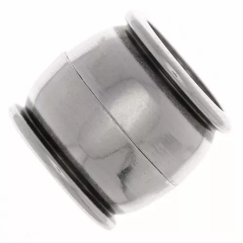 Chiusura magnetica 15x14 mm per cordone 10 mm - Placcatura argento antico x1