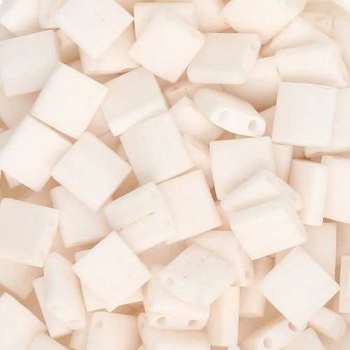 Miyuki Tila Beads 5x5x1.9 mm TL-2021 - Mat Op Cream x10g