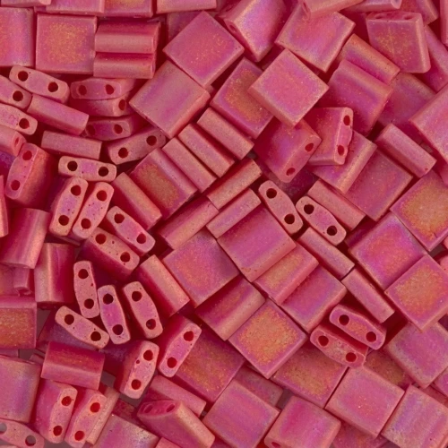 Miyuki Tila Beads 5x5x1.9 mm TL-0408FR - Opaque Red AB Mat x10g
