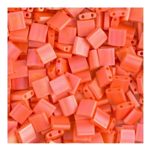 Miyuki Tila Beads 5x5x1.9 mm TL-0406FR - Mat Op Orange AB x10g