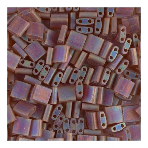 Miyuki Tila Beads 5x5x1.9 mm TL-0134FR - Mat Tr Dark Topaz AB x10g