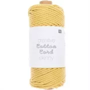Bobina di corda di cotone per macramè da 3 mm - Skinny Giallo x 55 m