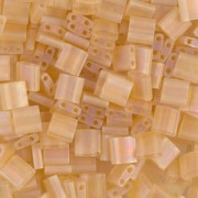 Miyuki Tila Beads 5x5x1.9 mm TL-0132FR - Mat Tr Lt Topaz AB x10g