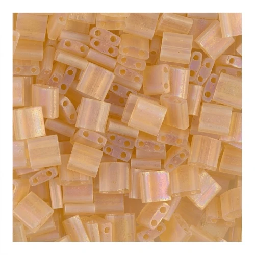 Miyuki Tila Beads 5x5x1.9 mm TL-0132FR - Mat Tr Lt Topaz AB x10g