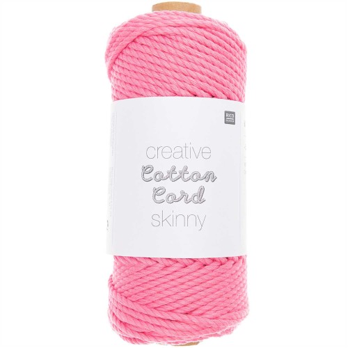 Bobina di corda di cotone Macramè 3mm Skinny Pink x 55m