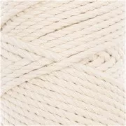 Bobina di corda di cotone Macramé 3mm Skinny Ecru x 55m