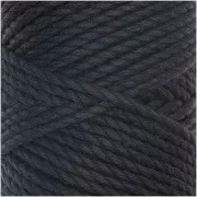 Bobina di corda di cotone Macramè 3mm Skinny Black x 55m