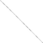 Catena Forzatina alternata 1,25 mm in Argento 925 x50cm