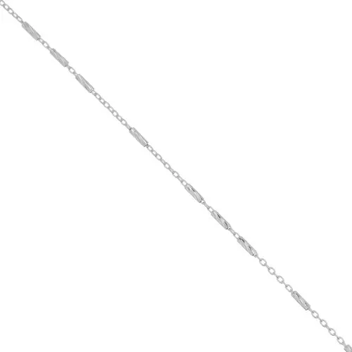 Catena Forzatina alternata 1,25 mm in Argento 925 x50cm