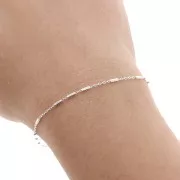 Catena Forzatina alternata 1,25 mm in Argento 925 x50cm