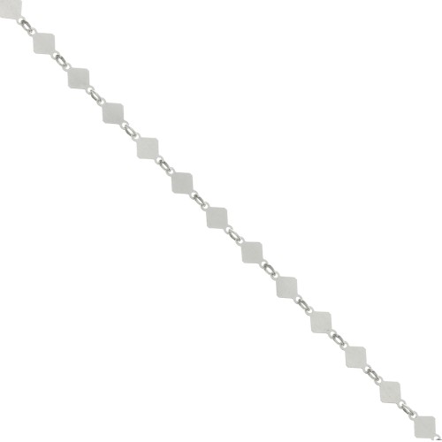Catena maglia rombo 4 mm in argento 925 x50cm