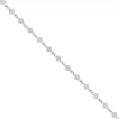 Catena maglia rombo 4 mm in argento 925 x50cm