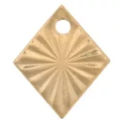 Zecchino rombo lavorato 10x8 mm - Gold filled x1
