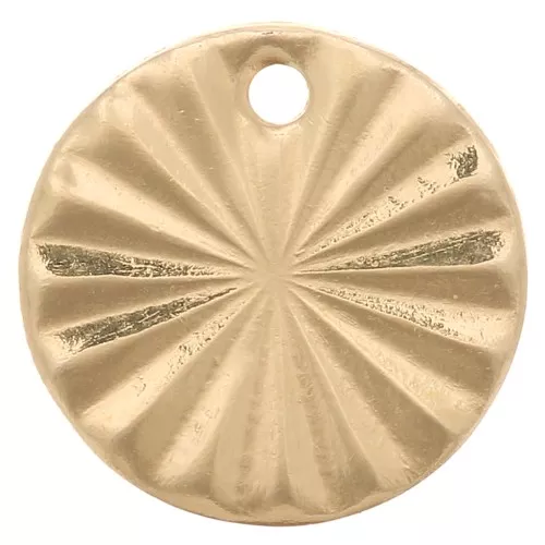 Zecchino rombo lavorato 10 mm - Gold filled x1