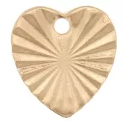 Zecchino Cuore lavorato 9x8.5 mm - Gold filled x1