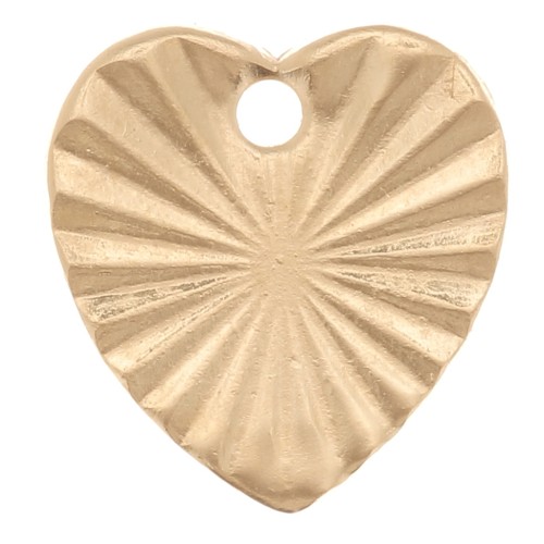 Zecchino Cuore lavorato 9x8.5 mm - Gold filled x1