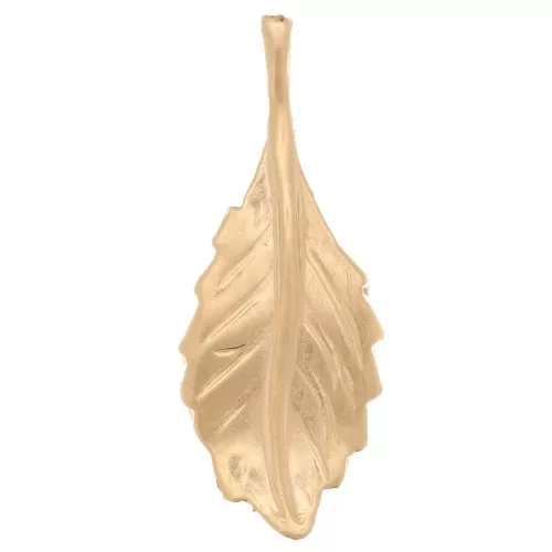 Elemento a forma di foglia da incollare 18x7 mm - Gold filled x1