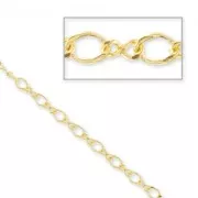 Catena maglia piatta mm. 2,8 Dorato con oro finox m. 1