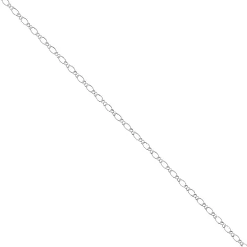 Catena maglia piatta mm. 2,8 Placcatura argento fino x m. 1