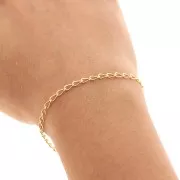 Catena a maglia mm. 2,8 Dorato con oro finox m. 1