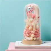 Lagurus essiccato - rosa - per composizione floreale x5 steli