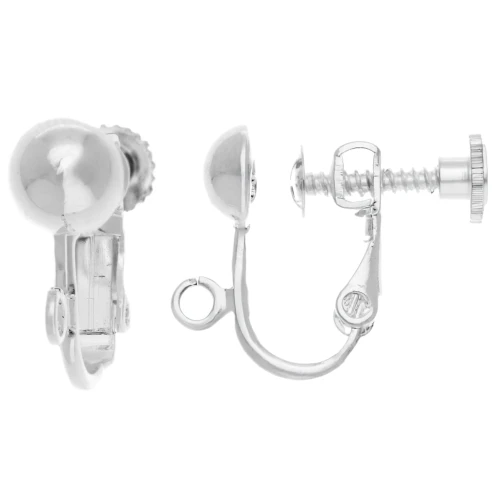Clips a vite Placcatura argento fino x2
