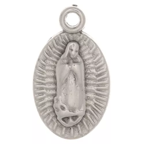 Charm ovale Vergine 16x10 mm - placcatura argento antico x1