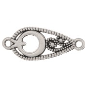 Distanziatore goccia arabesca 21.5x9 mm - Placcatura argento anticatox1|raw }}