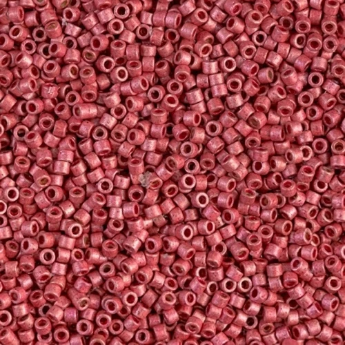 Miyuki Delica Duracoat 11/0 DB1841F - Galvanized Mat Light Cranberry x8g