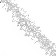 Catena stelle vuote mm.  7 argentato x m. 1