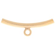 Tubo con attacco per ciondolo 20x6 mm per cordone da 1,5 mm - Gold filled x1|raw }}