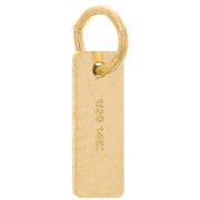 Mini ciondolo rettangolare 8x3 mm con anello aperto - Gold filled x1