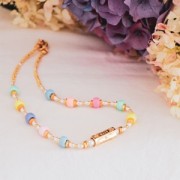 Assortimento di perline Pony - 8x6 mm Multicolore x50