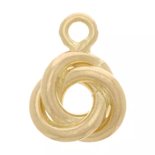 Mini ciondolo 3 anelli intrecciati 6x5 mm - Gold filled x1