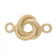 Distanziatore a 3 anelli interfogliati 8x4.5 mm - Gold filled x1