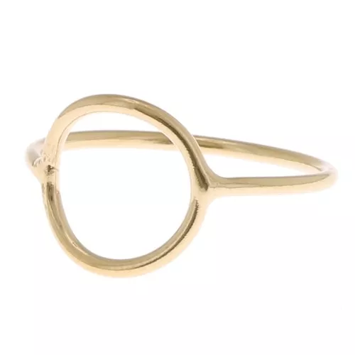 Anello sottile con cerchio scavato- Misura 47- Gold filled x1