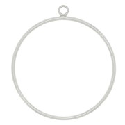 Pendente cerchio scavato 27x25 mm - Argento 925 x1