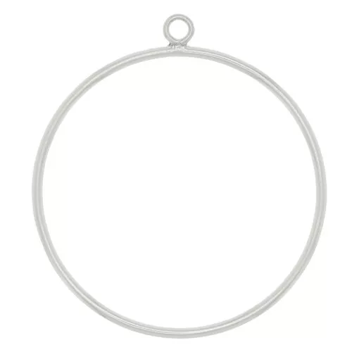 Pendente cerchio scavato 27x25 mm - Argento 925 x1
