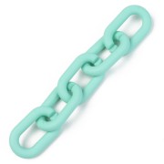 Collegamenti ovali acrilici 27X16 mm - Menta opaca Mat x10|raw }}