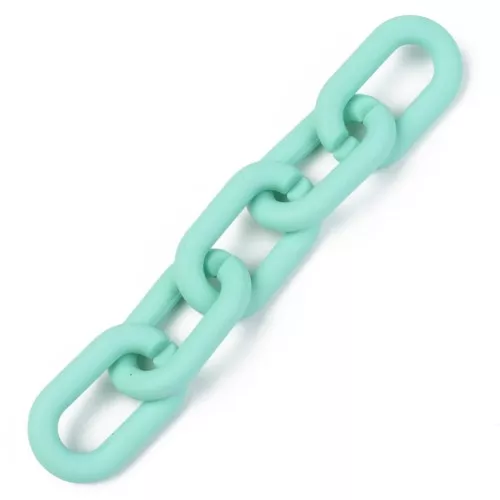 Collegamenti ovali acrilici 27X16 mm - Menta opaca Mat x10