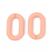 Collegamenti ovali in acrilico 27X16 mm - Corallo opaco Mat x10