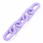 Collegamenti acrilici ovali 27X16 mm - Viola opaco Mat x10