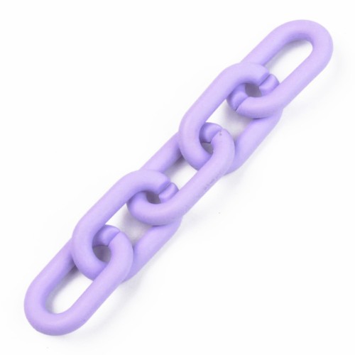 Collegamenti acrilici ovali 27X16 mm - Viola opaco Mat x10