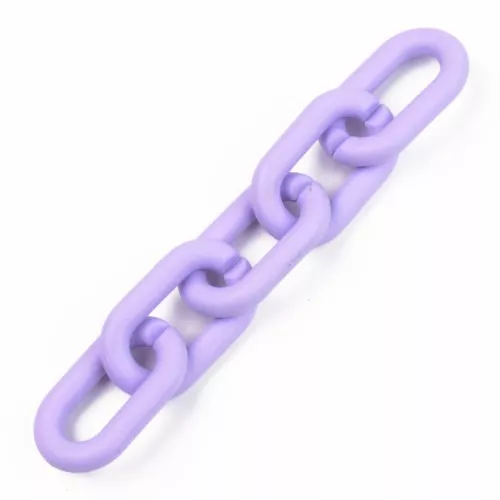 Collegamenti acrilici ovali 27X16 mm - Viola opaco Mat x10