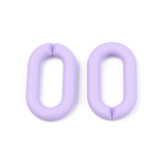 Collegamenti acrilici ovali 27X16 mm - Viola opaco Mat x10