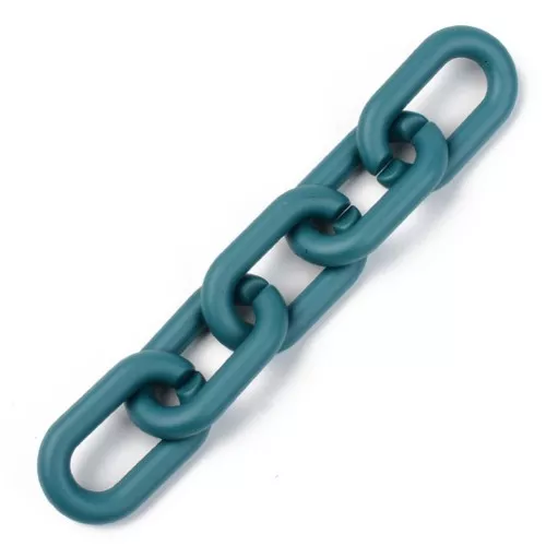 Collegamenti acrilici ovali 27X16 mm - Verde anatra opaco Mat x10