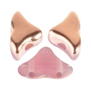 Perle in vetro Hélios® di Puca® 6x10 mm - Rose Opal Capri Gold x10g