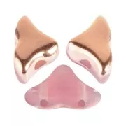 Perle in vetro Hélios® di Puca® 6x10 mm - Rose Opal Capri Gold x10g