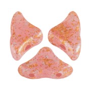 Perle in vetro Hélios® di Puca® 6x10 mm - Rose Opal Tweedy x10g