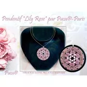 Perle in vetro Hélios® di Puca® 6x10 mm - Rose Opal Tweedy x10g